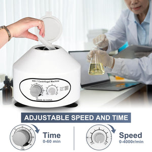 Centrifugeuse électrique de bureau NORJIN à vitesse variable (option basse vitesse pour le sperme) 