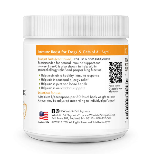 Wholistic Pet Organics - Immune Boost (Formerly Ester-C)