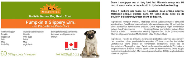 WellyTails Pumpkin & Slippery Elm with GUT Probiotics & Prebiotics