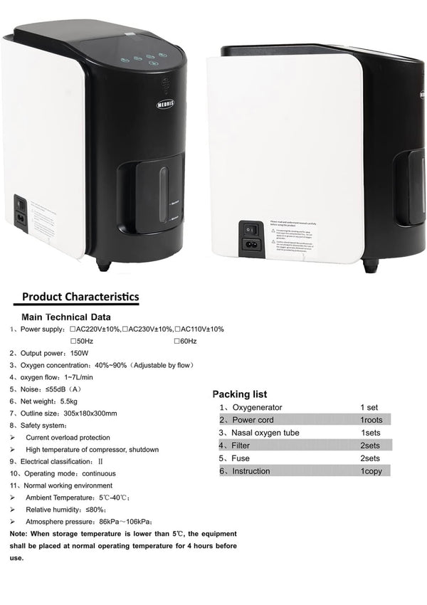 Medris Medical 7 L Portable Oxygen Concentrator