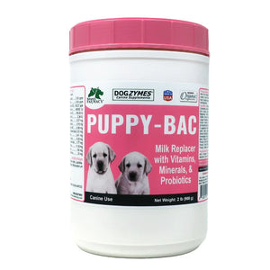 Dogzymes Puppy-Bac Lait de remplacement avec micro-organismes vivants et enzymes 441 millions d'UFC/gramme Mélange 1:4 