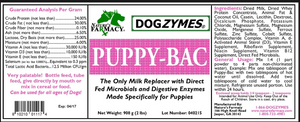 Dogzymes Puppy-Bac Lait de remplacement avec micro-organismes vivants et enzymes 441 millions d'UFC/gramme Mélange 1:4 