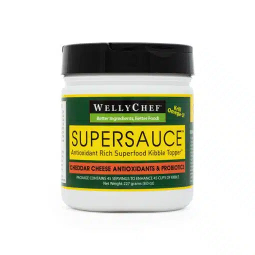 WellyChef – SuperSauce Kibble Topper Superfood-Probiotics-Cheddar Cheese 227g