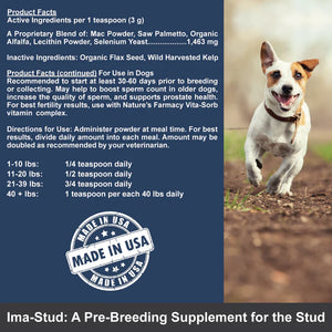 Dogzymes Ima Stud Mélange botanique - Fertilité - Sperme