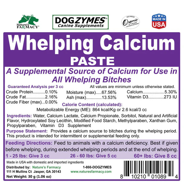 Pâte de calcium pour mise bas DogZymes