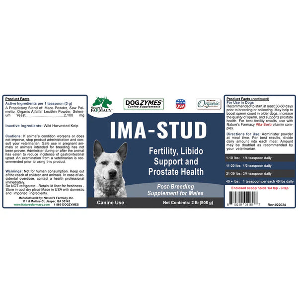 Dogzymes Ima Stud Mélange botanique - Fertilité - Sperme