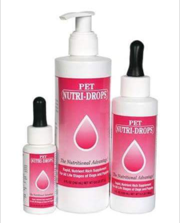 Gouttes nutritives pour animaux de compagnie