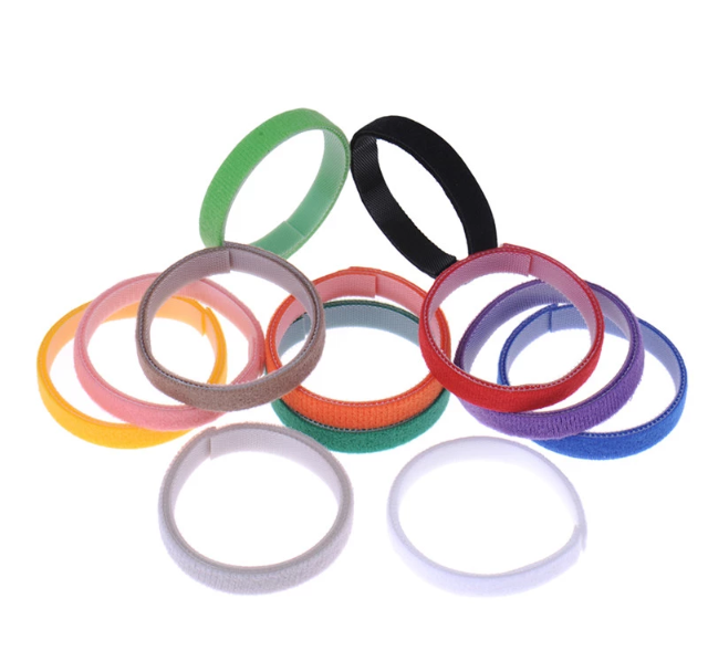 Colliers d'identification Velcro 12 pièces/ensemble 2 tailles