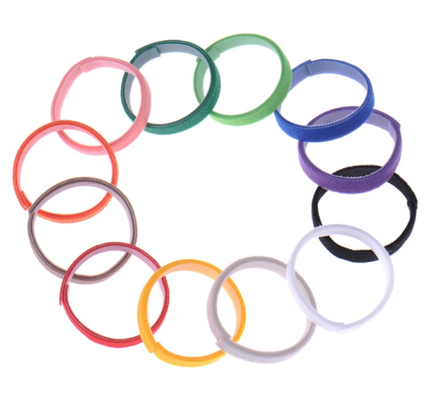 Colliers d'identification Velcro 12 pièces/ensemble 2 tailles