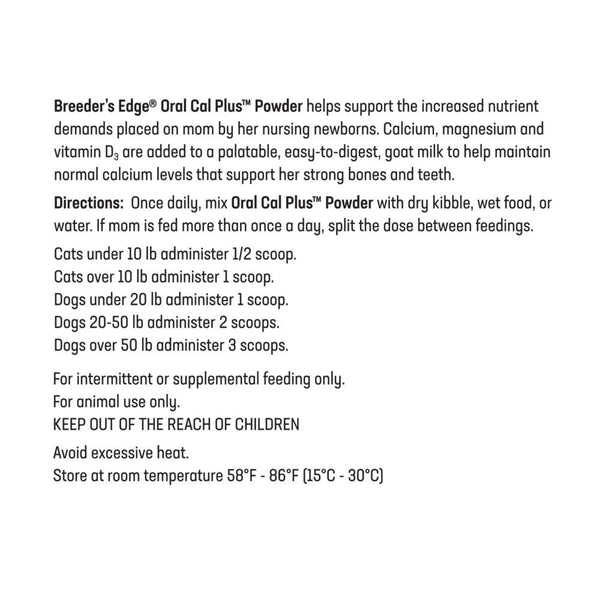 Poudre Oral Cal Plus Breeder's Edge